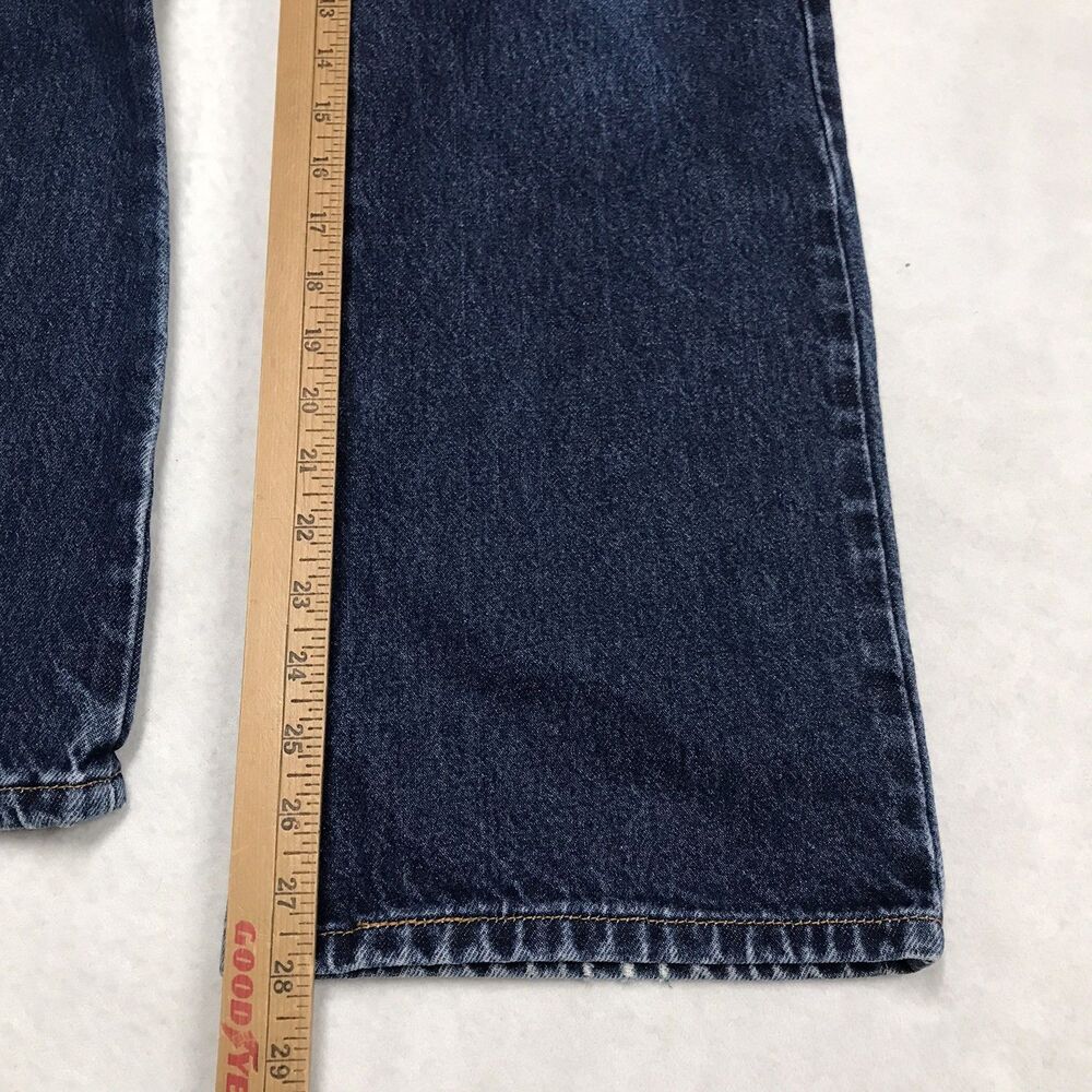Y2K LEVIS 517 Boot Cut Jeans Men 34x28 (36/29 tag) Dark Wash Denim Blue Cowboy - Picture 9 of 15